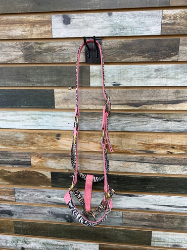 USED red haute Halter Large Zebra / pink