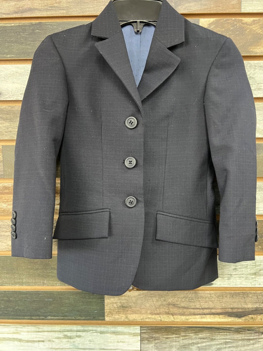 USED RJ Classics Youth English Show Jacket 6R Navy (faint plaid print)