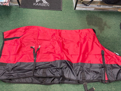 USED Tough 1 Stable Sheet Nylon 81” Red/Black