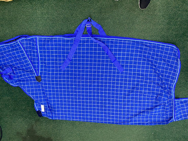 USED Kensignton Stable Sheet Polyester 78” Blue Plaid