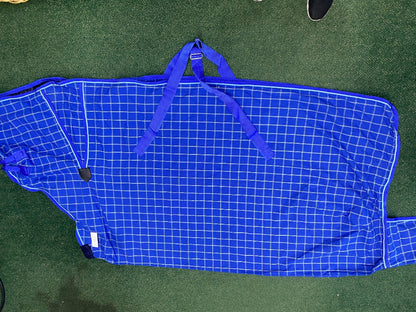 USED Kensignton Stable Sheet Polyester 78” Blue Plaid
