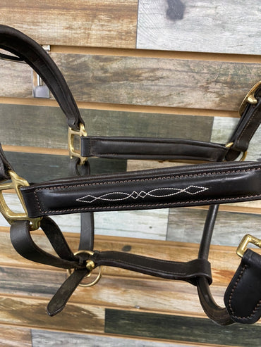 USED Bridleberry Leather Halter Full Dark Oil