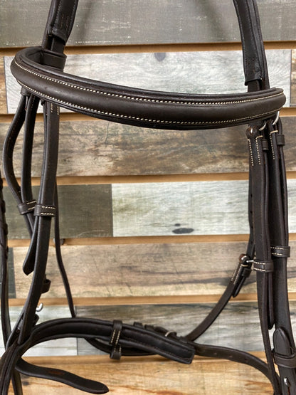 USED Ovation English Bridle With Reins Draft Brown