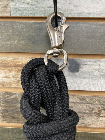 USED  Black Clinician Long Lead Rope