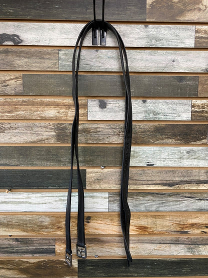 USED  Dressage Stirrup Leathers 60" Black