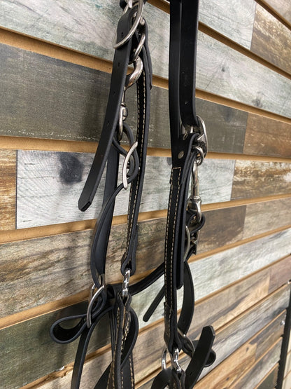USED  Biothane Sidepull/Bridle Combo Horse Black