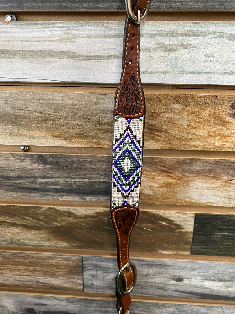 USED Circle Y Western Tack Set Horse Medium Oil/Beaded