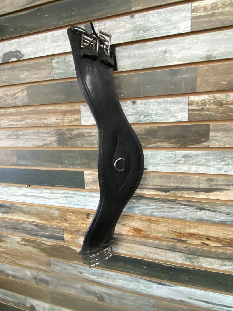 USED Total Saddle Fit Leather Dressage Girth 26" Black
