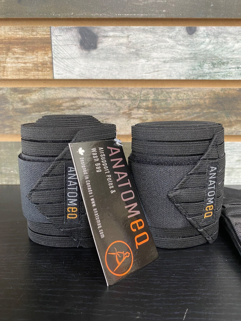 USED Anatom EQ polo wraps Horse Black
