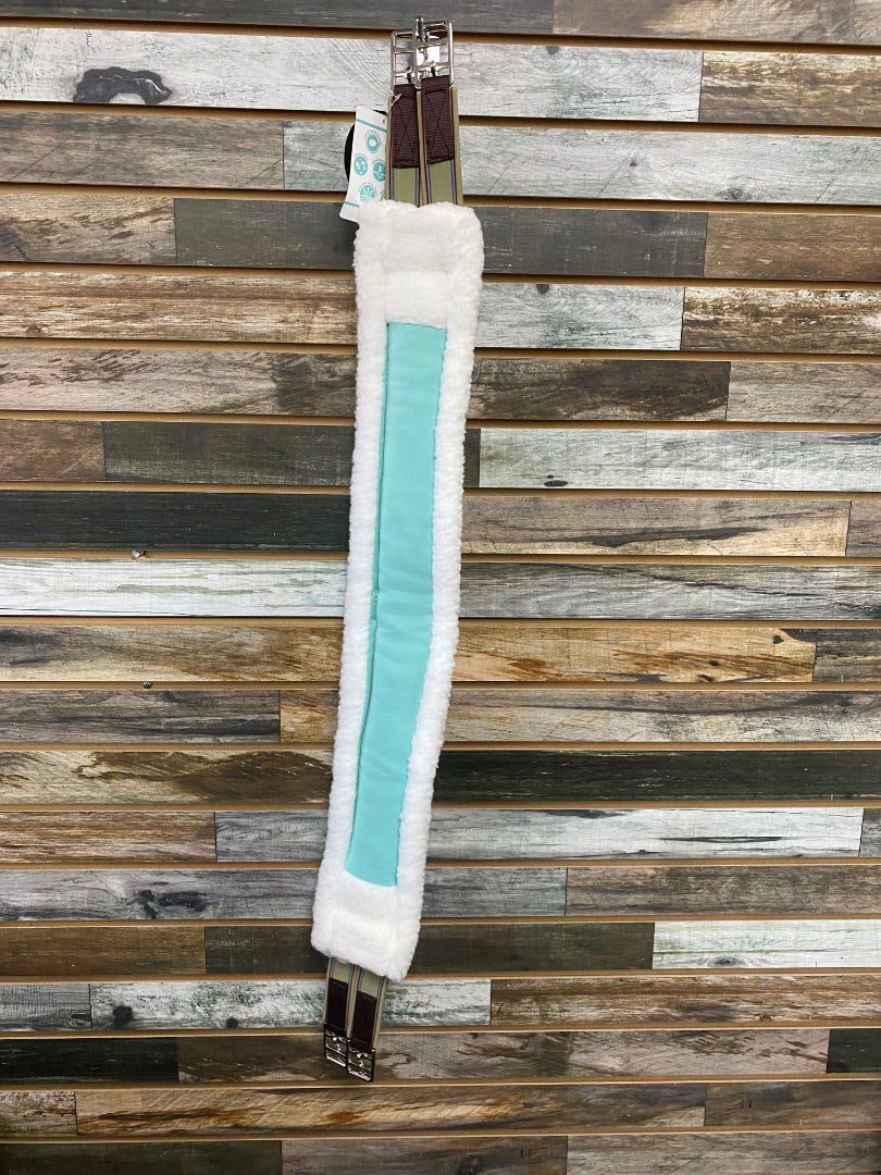 USED HFP Fleece English Girth 44" White/Brown