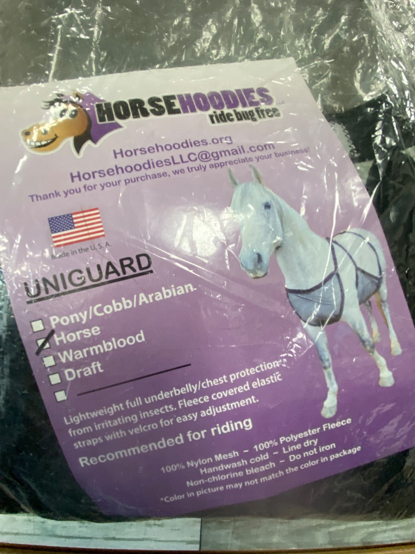 USED Horse Hoodies Fly Belly Sheet Horse Black