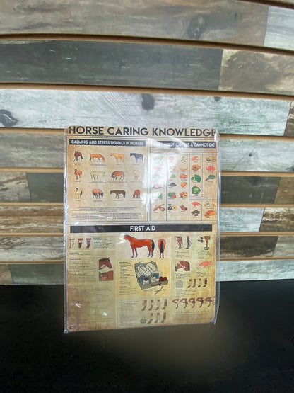 USED  Horse Caring Knowledge Metal Sign