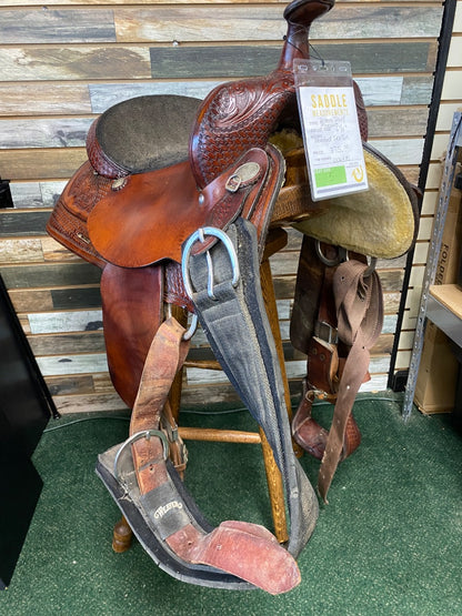 USED Hereford Tex Tan Western Trail/Pleasure Saddle 15" Dark Oil