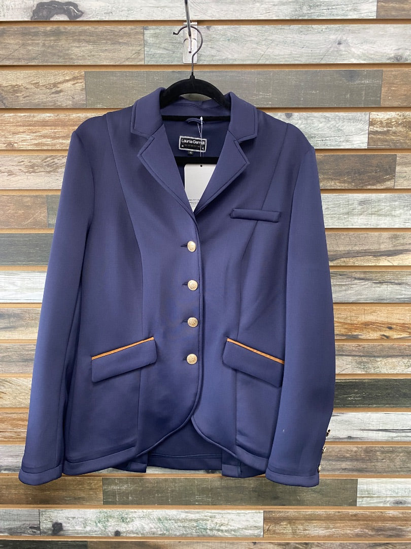 USED Lauria Garrelli Ladies English Show Coat 42 navy
