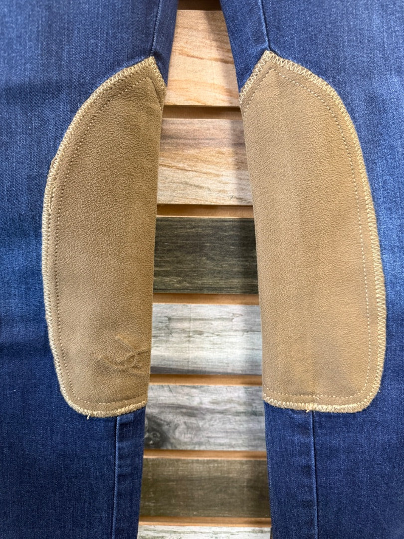 USED Goode Rider Knee Patch Breeches 28R Denim