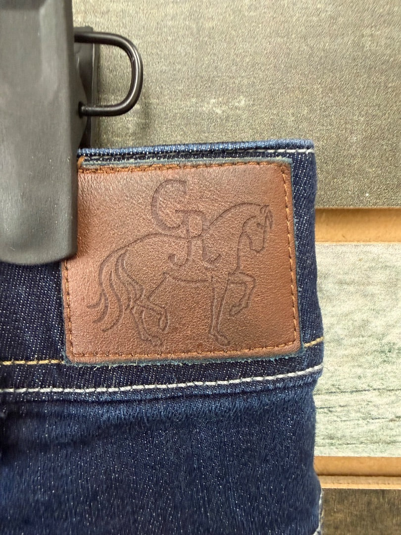 USED Goode Rider Knee Patch Breeches 28R Denim