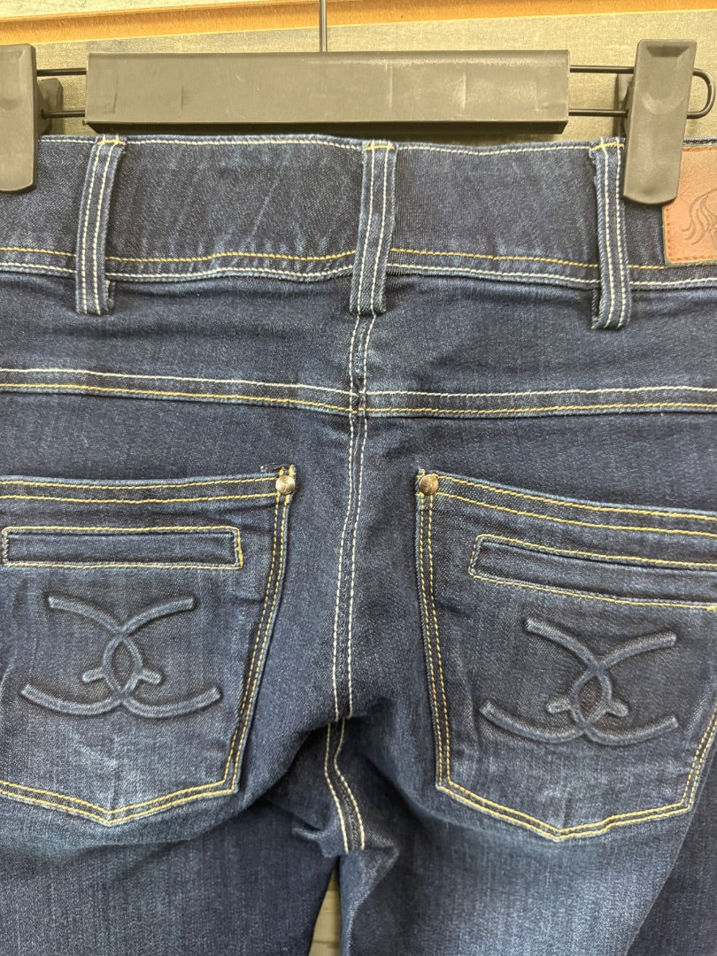 USED Goode Rider Knee Patch Breeches 28R Denim