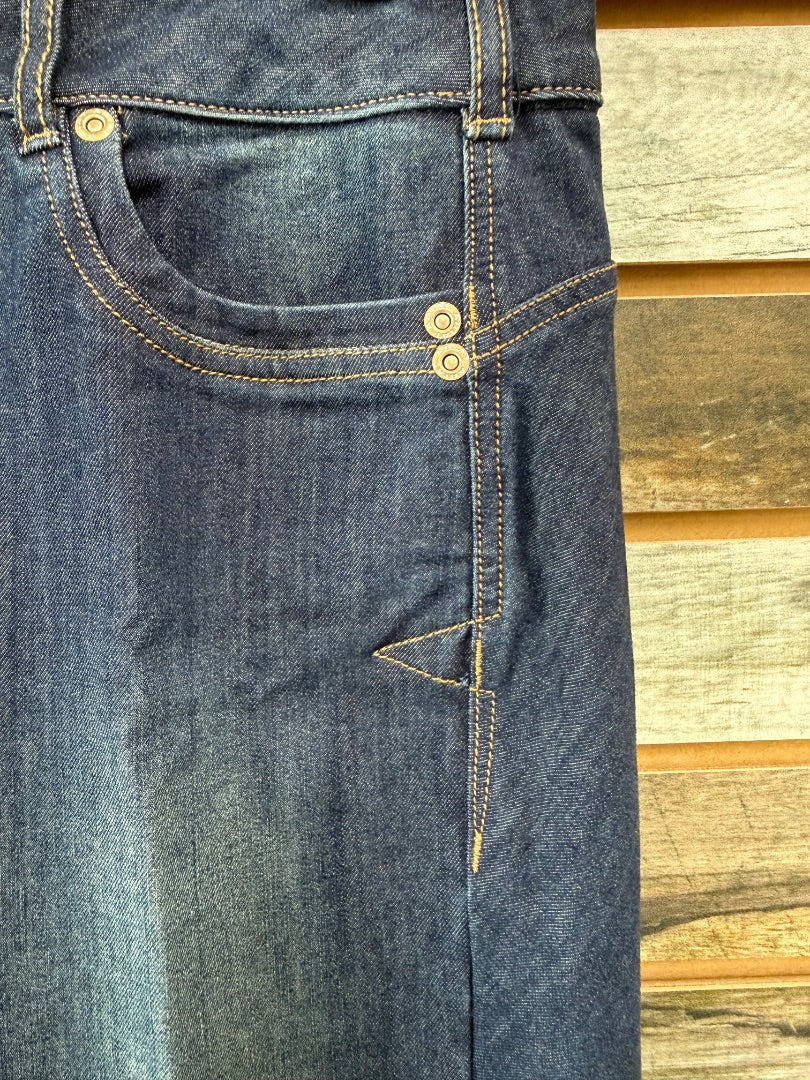 USED Ariat Ladies Knee Patch Breeches 28R Denim