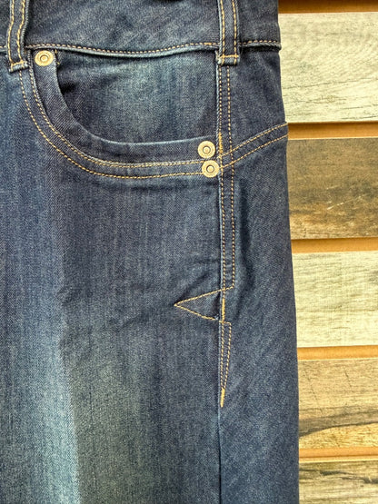 USED Ariat Ladies Knee Patch Breeches 28R Denim