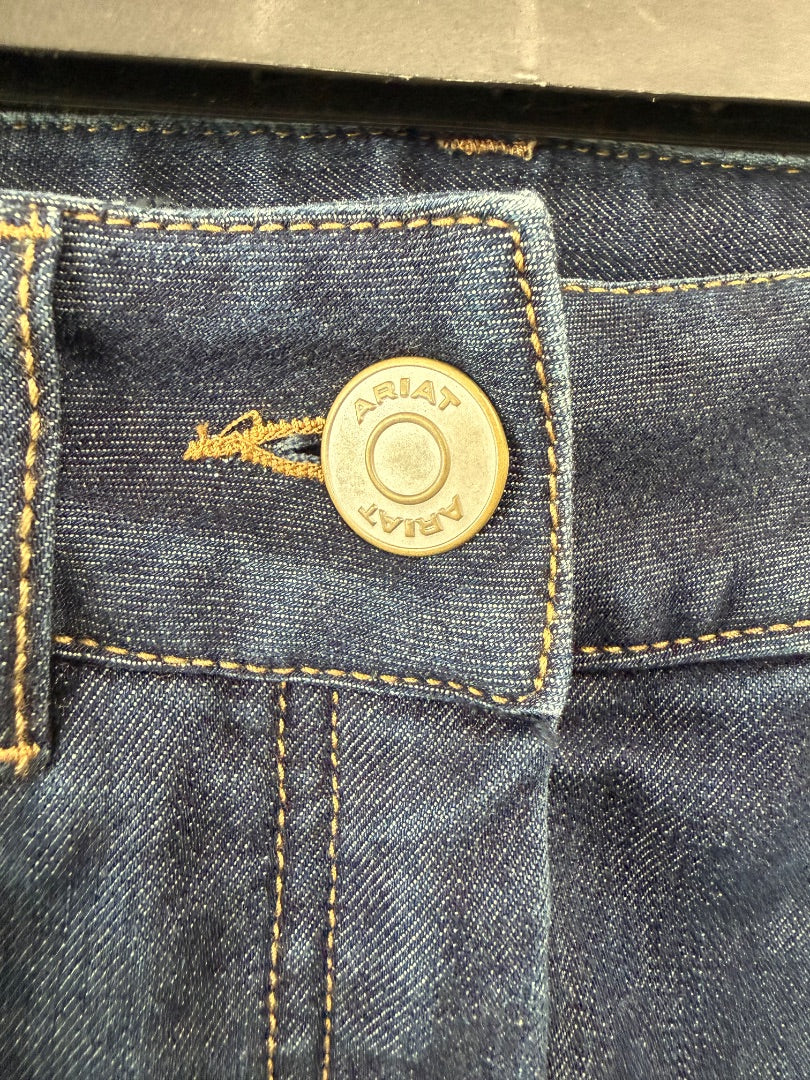 USED Ariat Ladies Knee Patch Breeches 28R Denim