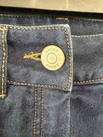 USED Ariat Ladies Knee Patch Breeches 28R Denim