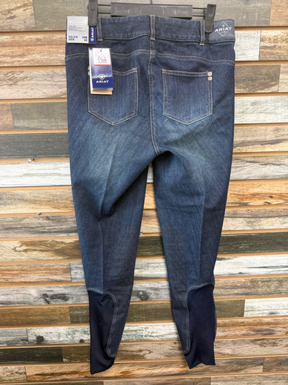 USED Ariat Ladies Knee Patch Breeches 28R Denim
