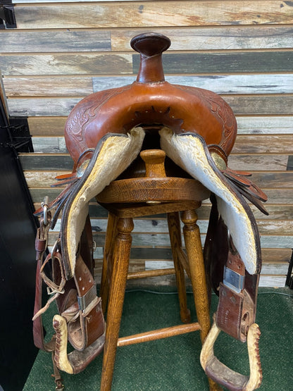 USED Hereford Western Show Saddle 16" Dark Oil