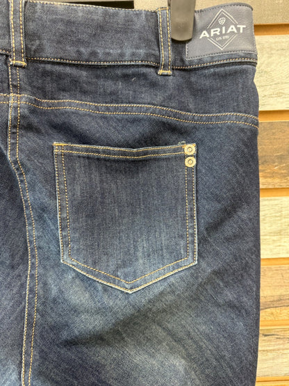 USED Ariat Ladies Knee Patch Breeches 28R Denim