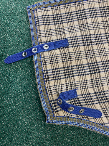 USED 5/A Baker Blankets 74" Blue/Tan Plaid