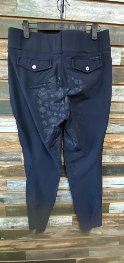 USED PS of Sweden Ladies English Breeches Full Seat 44ES(34us) Navy