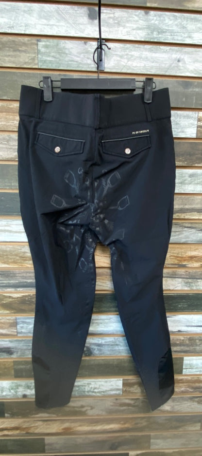 USED PS of Sweden Ladies English Breeches Full Seat 44ES(34us) Black