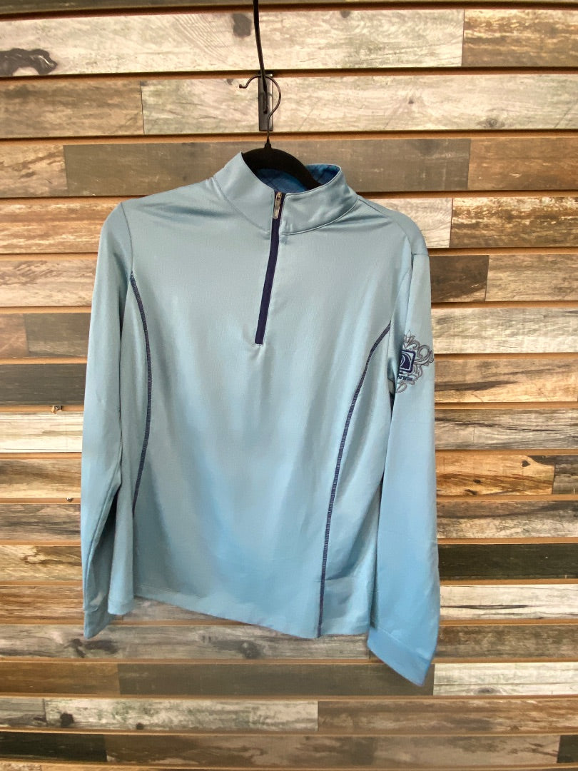 USED ROMFH Ladies English Riding Top Long Sleeve Medium Light Blue