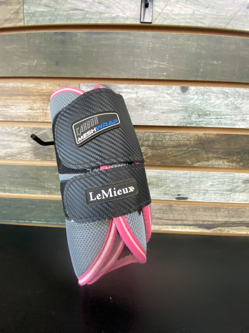 USED LeMieux Mesh Wrap Carbon Brushing Boots Large