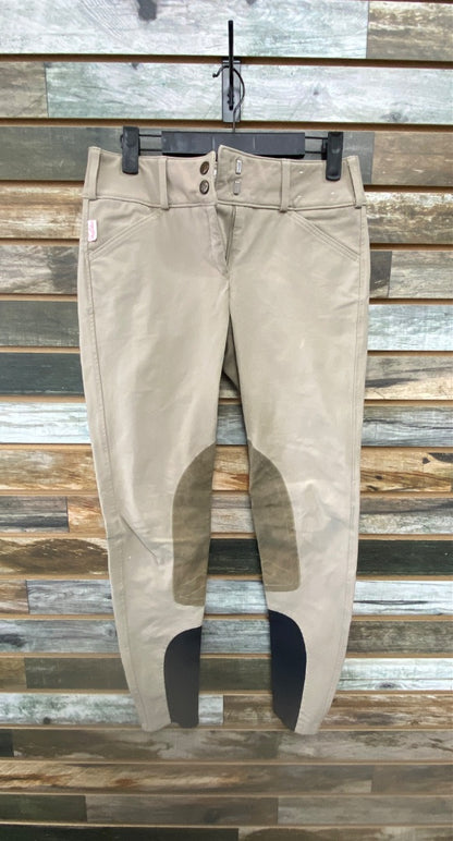 USED Tailored Sportsman Ladies Knee Patch Breeches 26 Tan