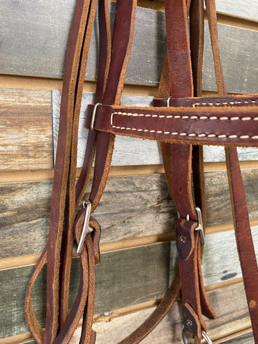 USED  Side Pull with Rope Nose Horse Medium Oil