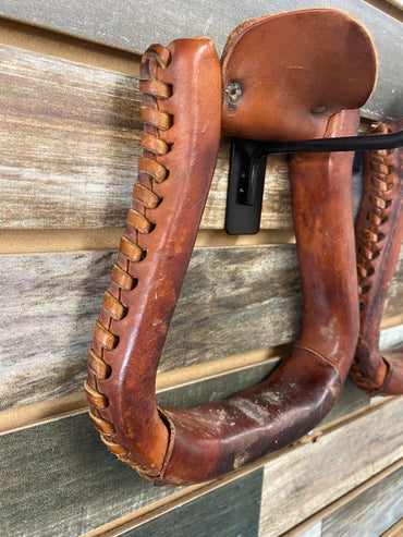 USED  Leather Stirrups  Medium Oil