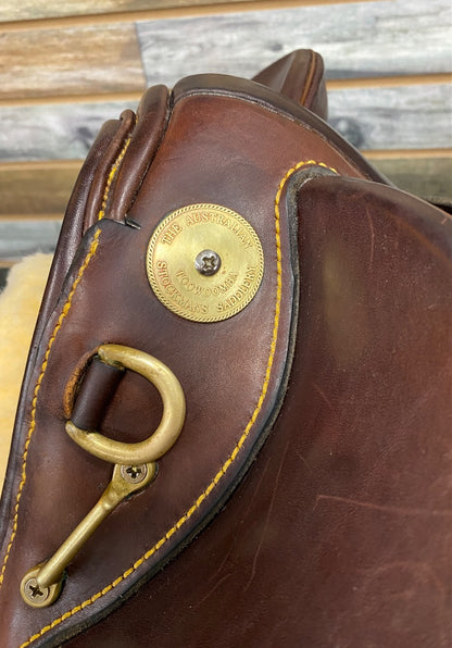 USED The Australian Stockmans Saddlery Australian Saddle 15” Dark Oil