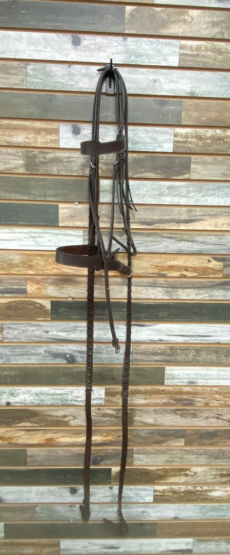 USED Henri De Rivel English Hunter Bridle Full Dark Oil