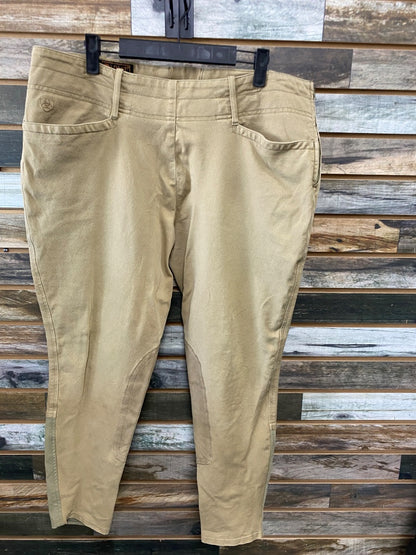 USED Ariat Ladies English Breeches 36" Tan
