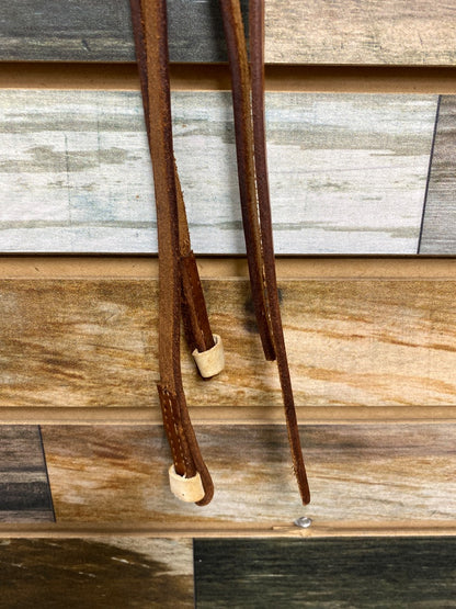 USED Golden Horseshoe Equestrian Western Split Reins Large Light Oil