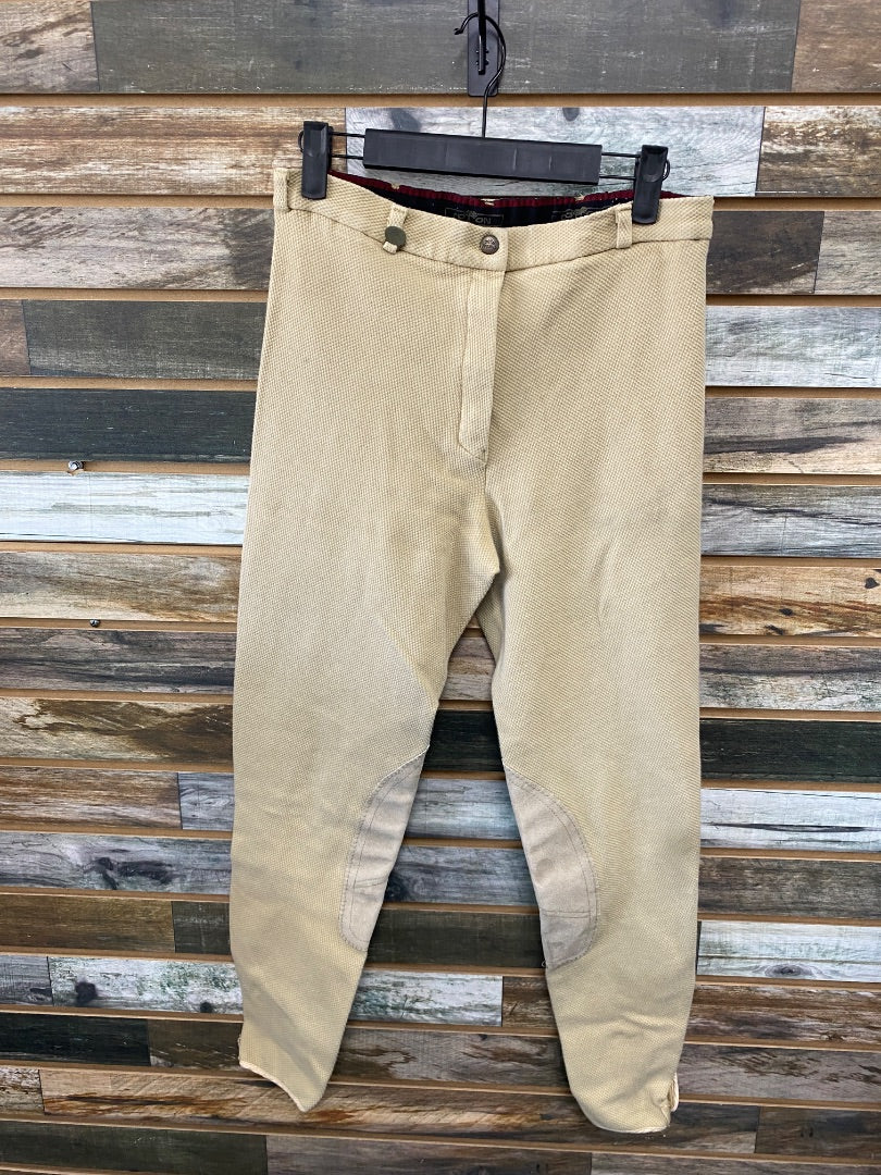 USED Cotton Naturals Ladies English Breech Knee Patch 30 Tan