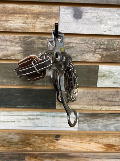 USED Golden Horseshoe Equestrian English Fleece Lined Hackamore Horse Dark Oil