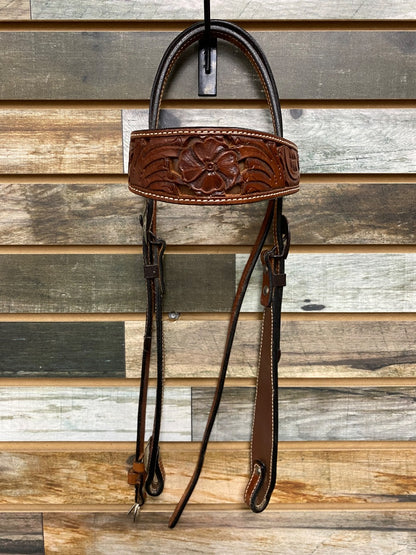 USED  Western Browband Headstall Horse Medium Oil