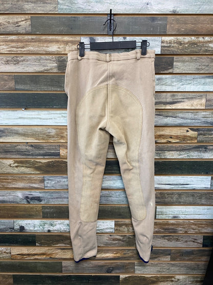 USED Millers Ladies English Breeches Full Seat 30L Tan
