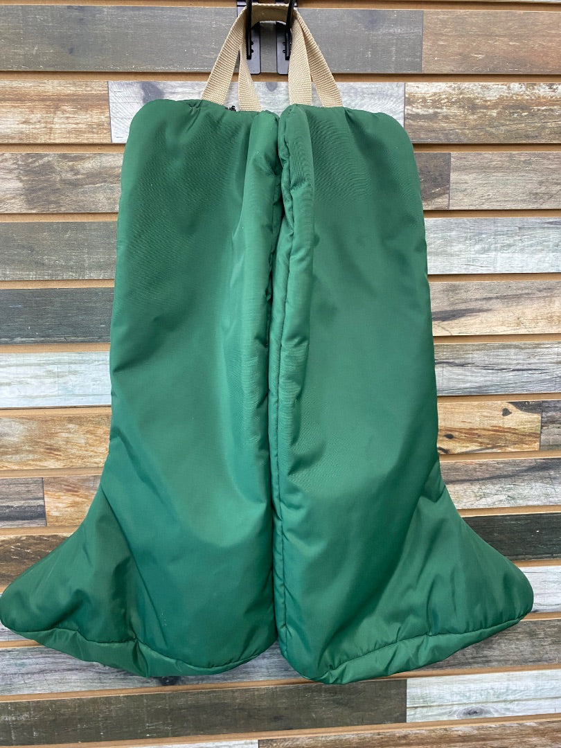USED Golden Horseshoe Equestrian Boot Bag  Green/Red/Tan