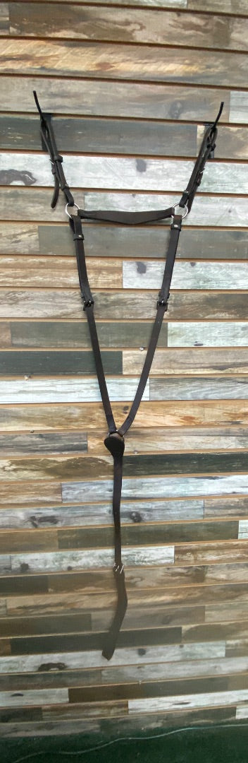 USED Tory Leather Hunter Style Breastplate Full Brown