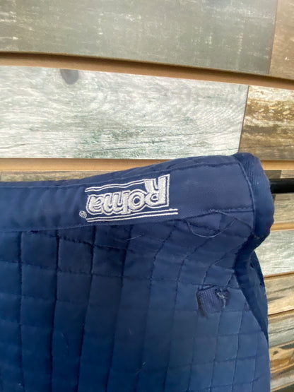 USED Roma Quilted Saddle Pad Full Navy