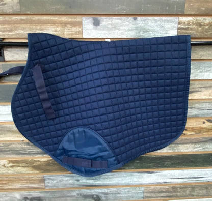 USED Roma Quilted Saddle Pad Full Navy