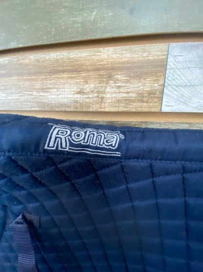 USED Roma Quilted Saddle Pad Full Navy