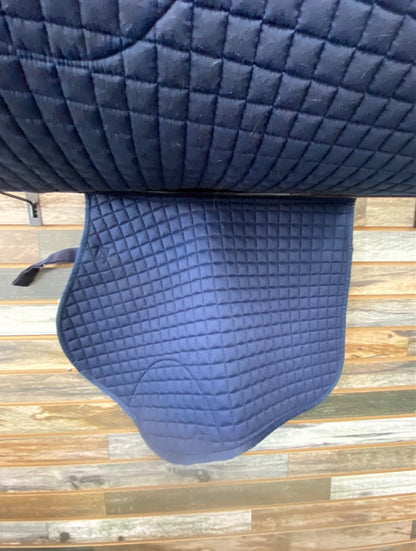 USED Roma Quilted Saddle Pad Full Navy